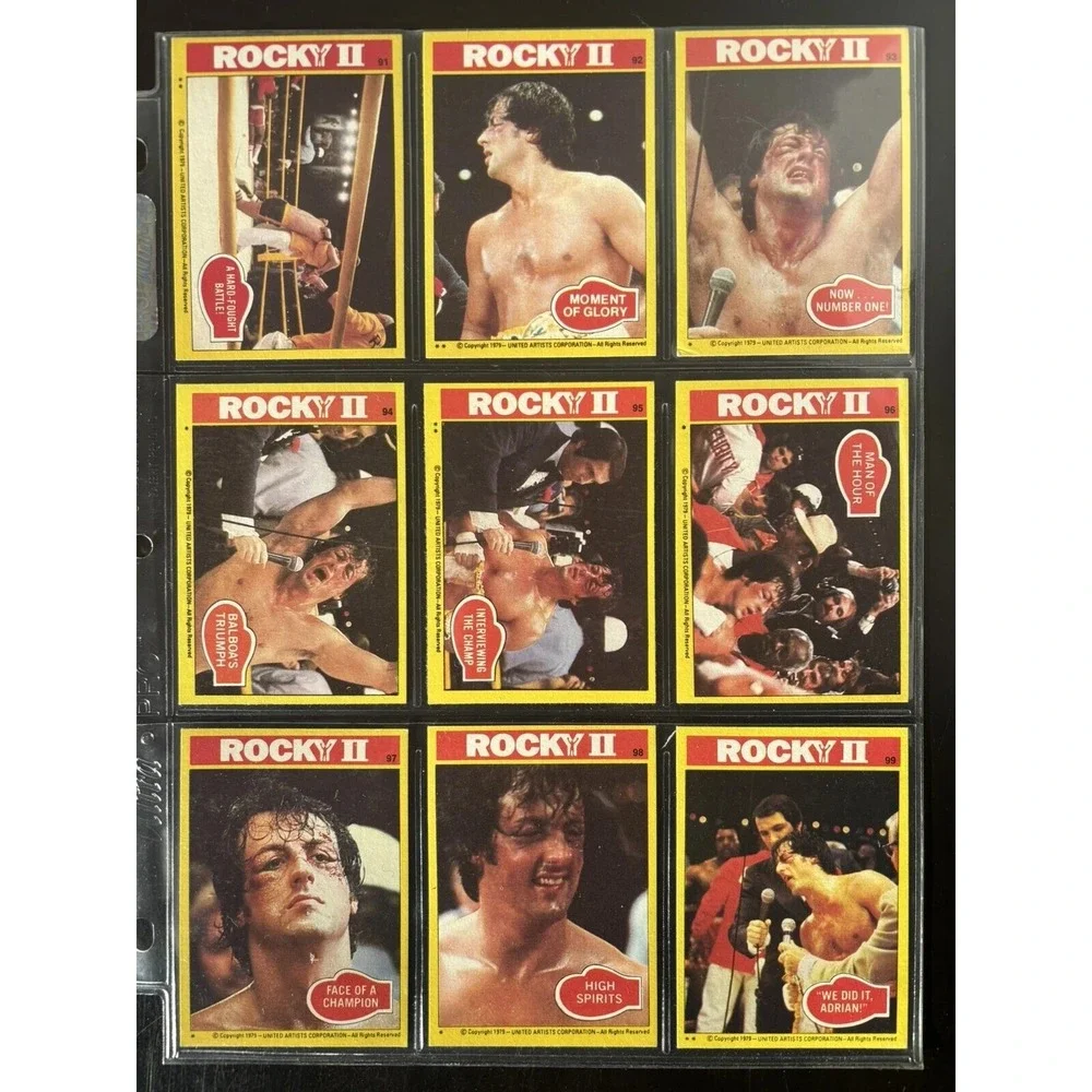 1979 Topps Rocky II 2 Complete 99 Card Trading Card Set NM Vintage Rare Stallone